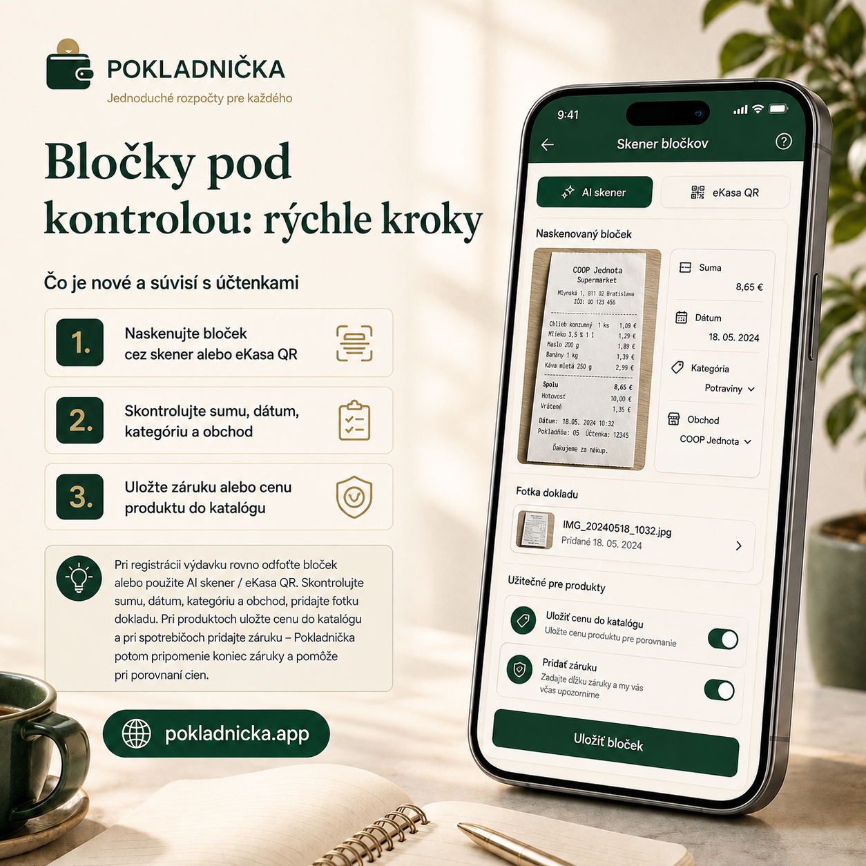 Obrázok k newsletteru: Ako rýchlo spracovať bločky a účtenky