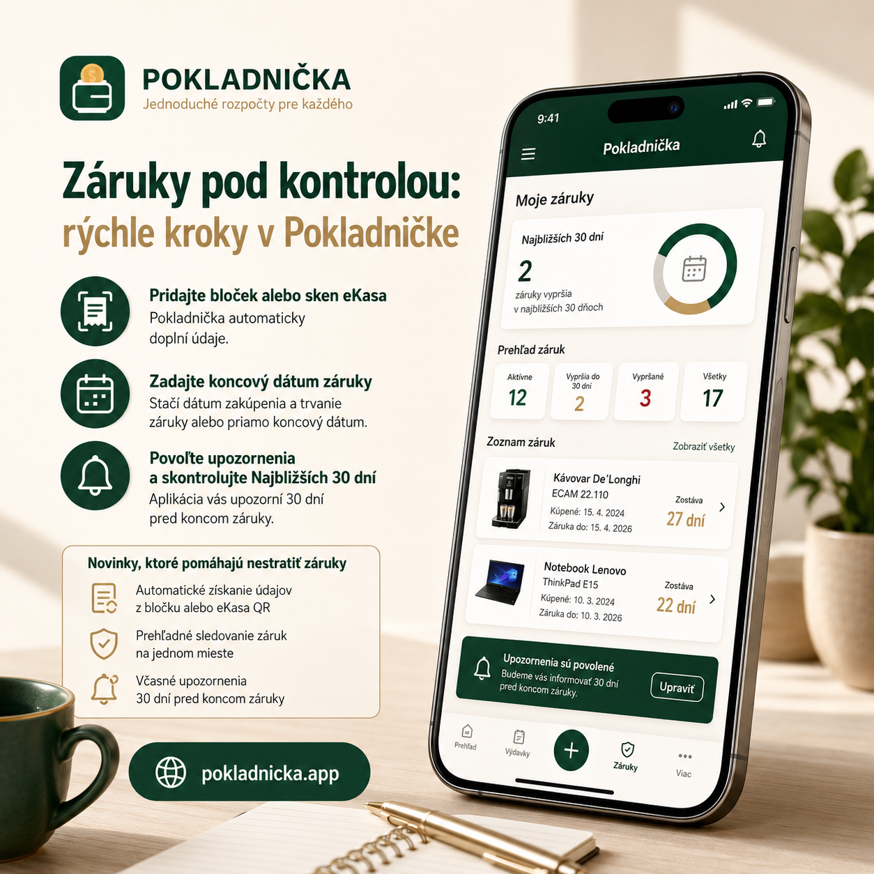 Obrázok k newsletteru: Záruky pod kontrolou: rýchle kroky v Pokladničke